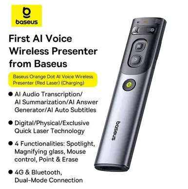 Bút trình chiếu Baseus Orange Dot AI Voice